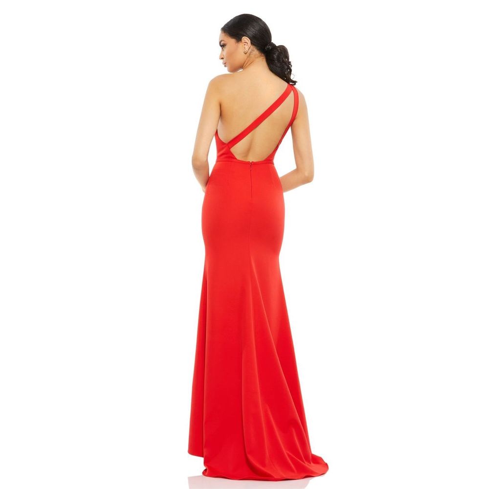Mac Duggal ONE SHOULDER JERSEY MERMAID GOWN New